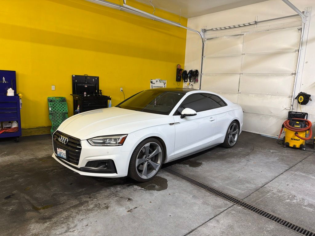 White 2019 Audi S5 3.0T quattro Prestige Coupe AWD Coupe All-Wheel Drive 8-Speed Automatic