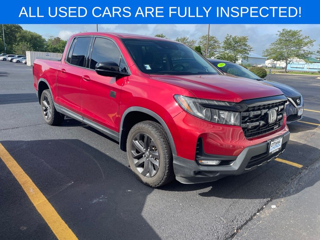 Radiant Red Metallic II 2024 Honda Ridgeline Pickup Truck All-Wheel Drive 9-Speed Automatic