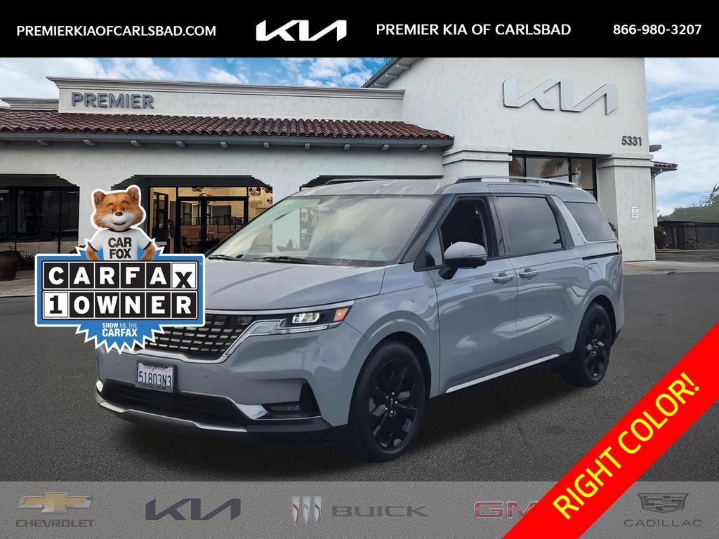 Ceramic Silver 2023 Kia Carnival Minivan Front-Wheel Drive 8-Speed Automatic