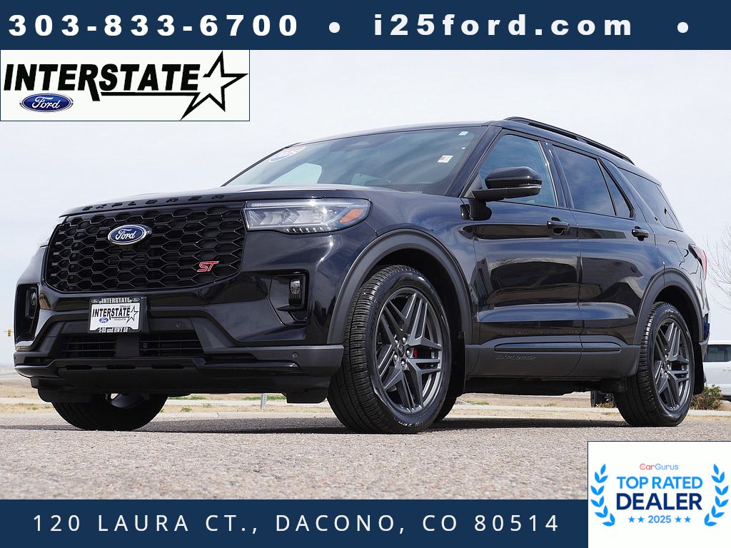Agate Black Metallic 2025 Ford Explorer ST AWD SUV / Crossover All-Wheel Drive Automatic