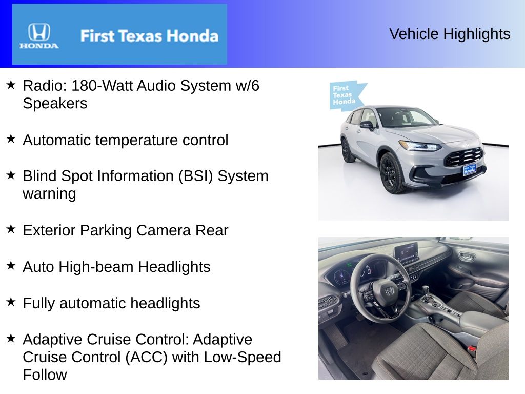 Used Car 2023 Honda Hr-v  Sport For Sale Under $25,000 In Austin, Texas