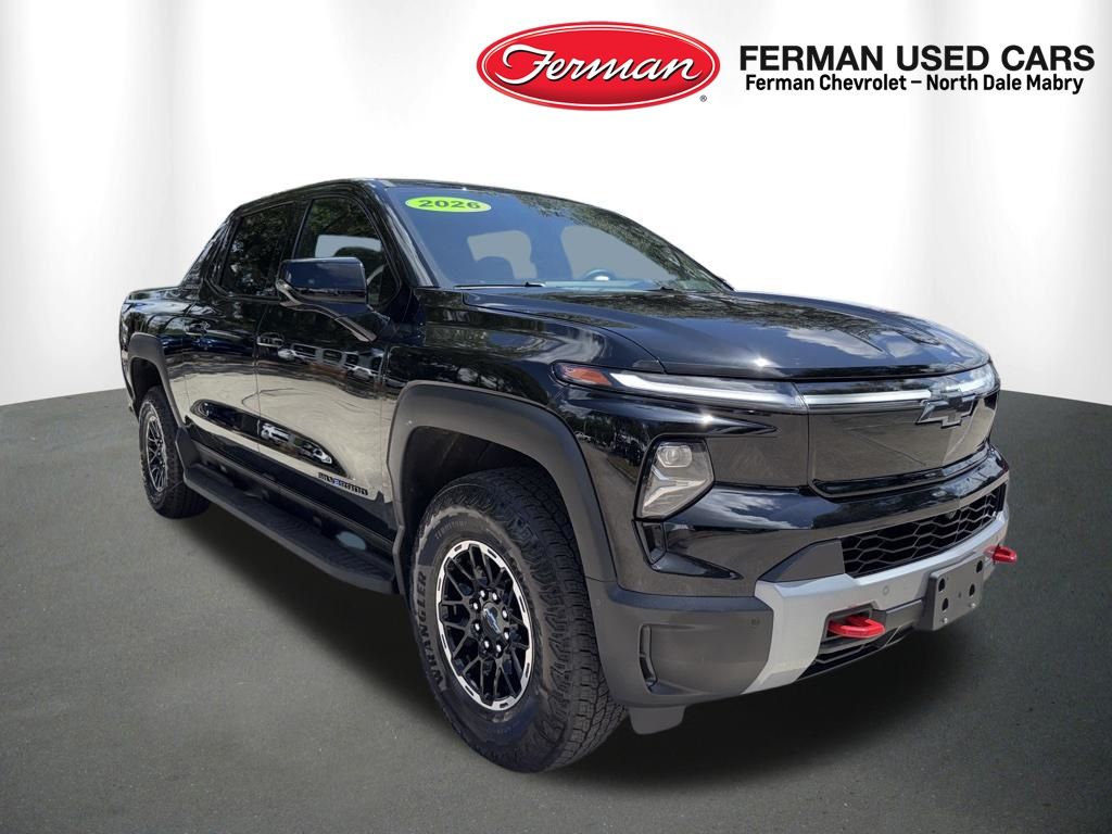 Black 2026 Chevrolet Silverado EV Trail Boss Crew Cab (Max Range) e4WD Pickup Truck All-Wheel Drive 1-Speed Automatic