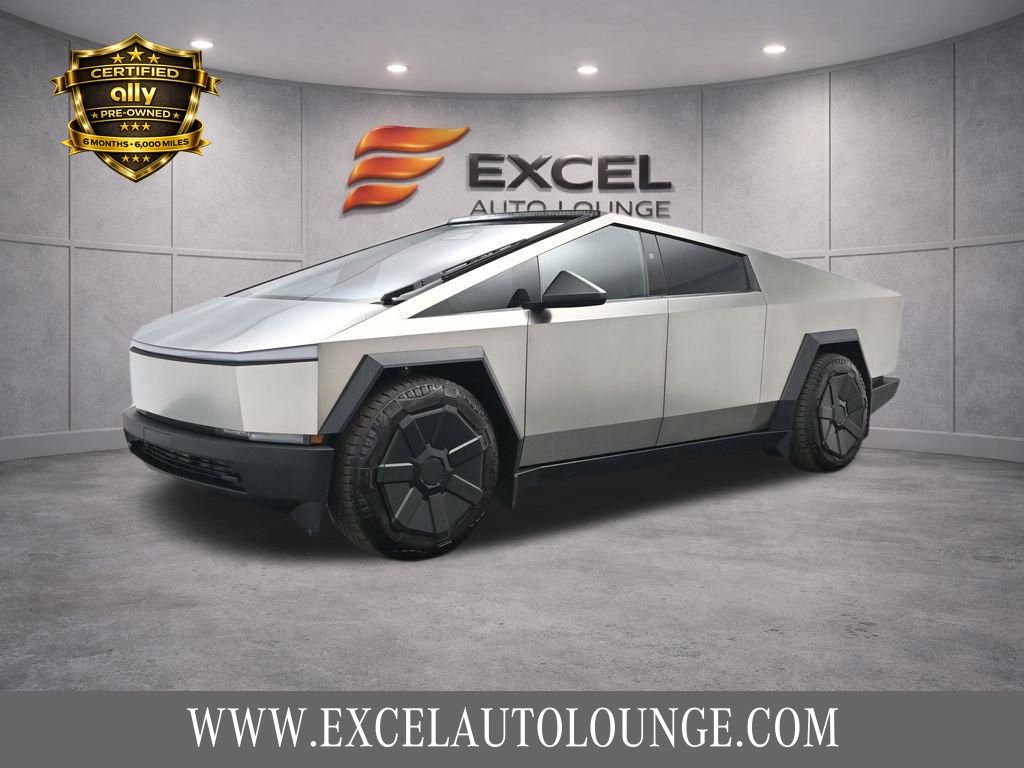Gray 2024 Tesla Cybertruck Cyberbeast Crew Cab AWD Pickup Truck All-Wheel Drive 1-Speed Automatic