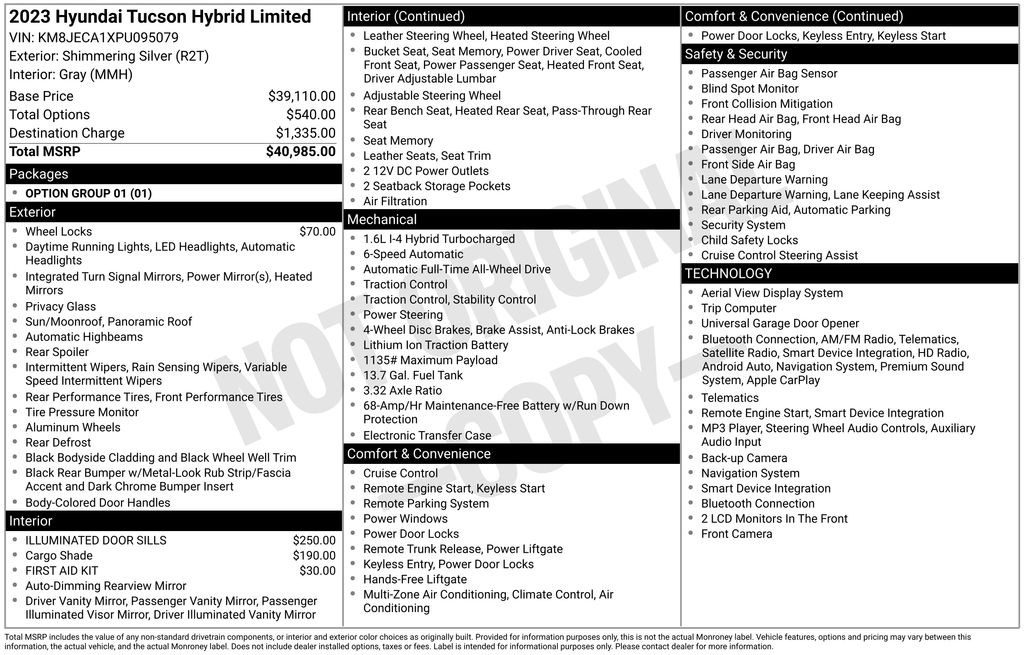 Used 2023 Hyundai Tucson Hybrid SUV