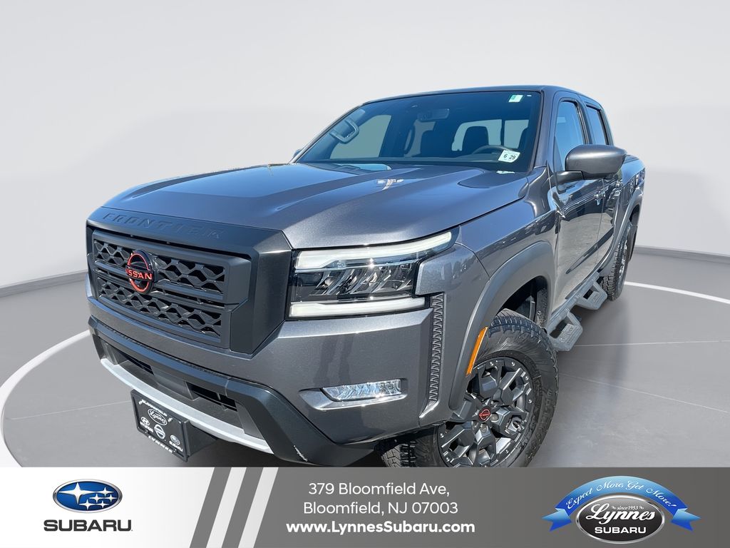 Gray (Gun Metallic) 2024 Nissan Frontier PRO-4X Crew Cab 4WD Pickup Truck Four-Wheel Drive 9-Speed Automatic Overdrive