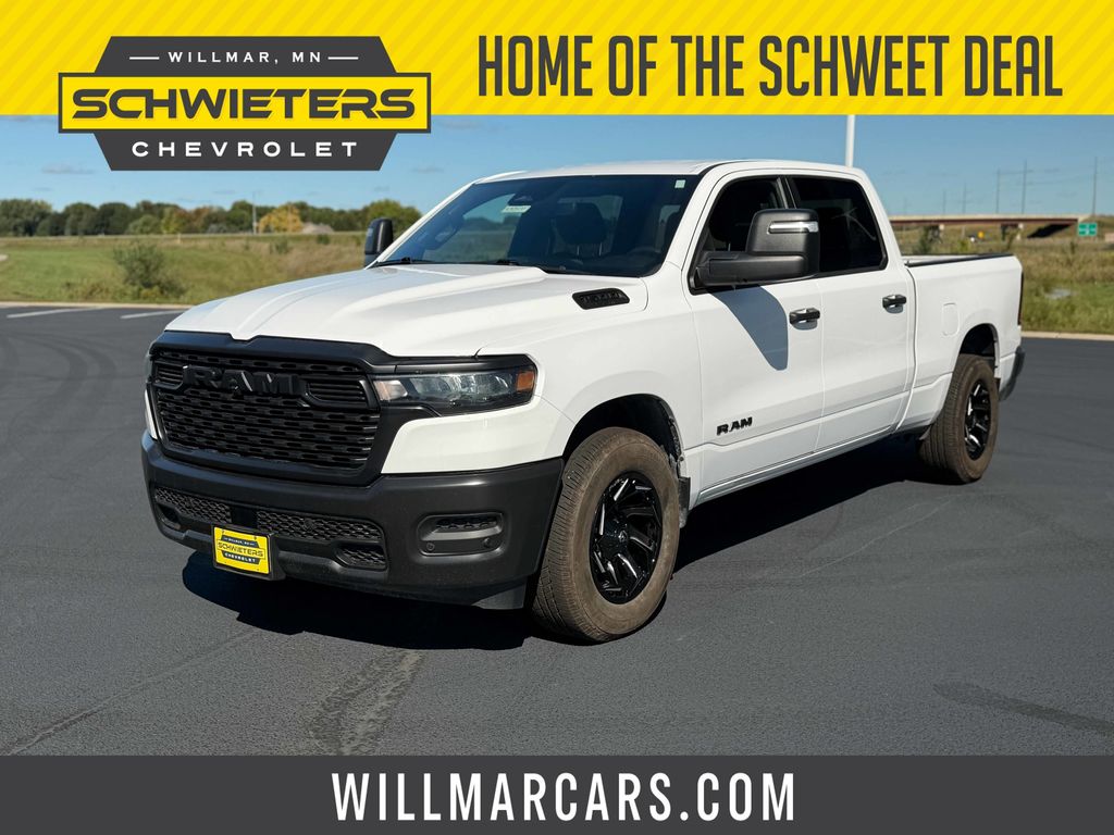 Bright White Clearcoat 2025 RAM 1500 Pickup Truck Four-Wheel Drive 8-Speed Automatic
