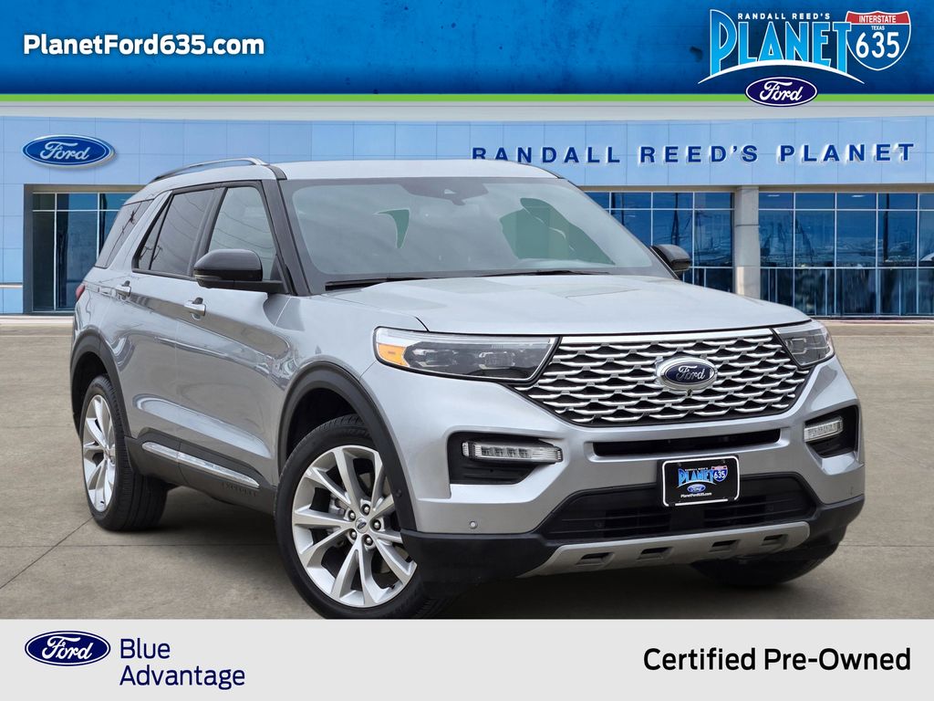 Silver Metallic 2023 Ford Explorer Hybrid Platinum AWD SUV / Crossover All-Wheel Drive Automatic