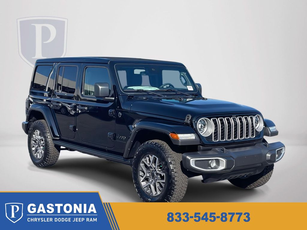 Black Clearcoat 2025 Jeep Wrangler Sahara 4-Door 4WD SUV / Crossover Four-Wheel Drive 8-Speed Automatic