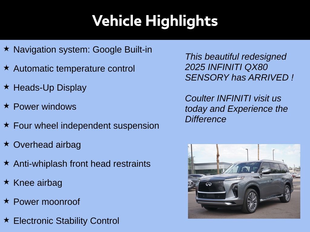 2025 INFINITI QX80 Sensory 2