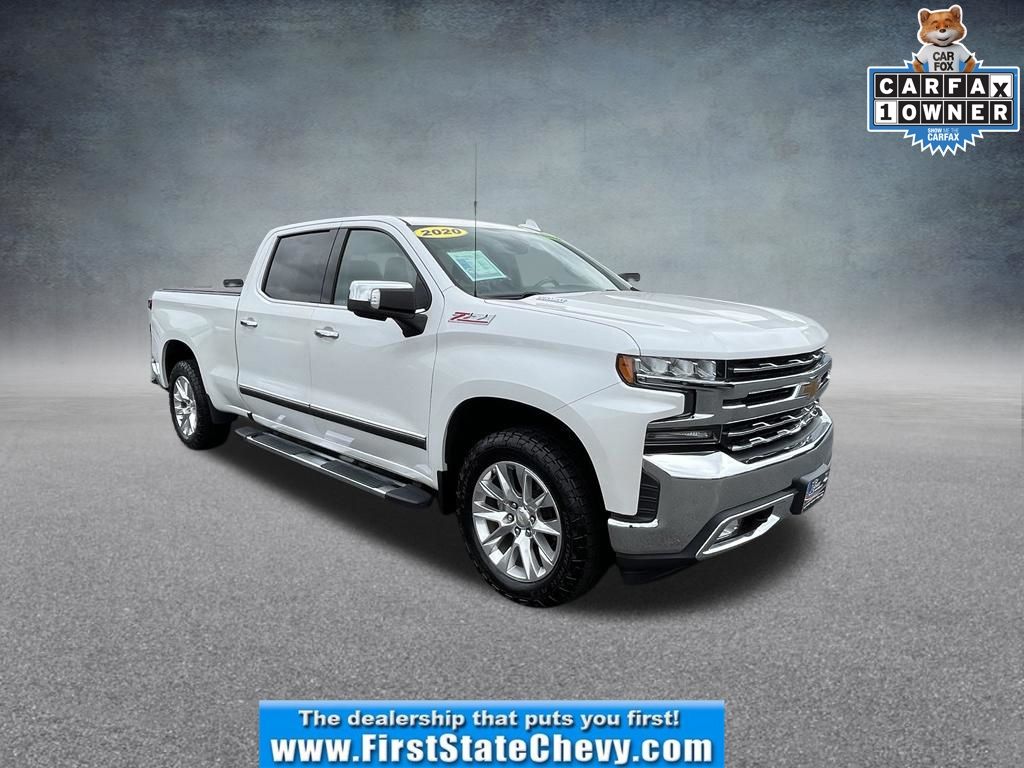 White (Iridescent Pearl Tricoat) 2020 Chevrolet Silverado 1500 Pickup Truck Four-Wheel Drive Automatic