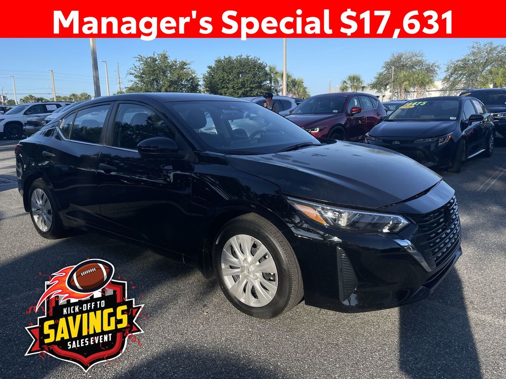 Super Black 2025 Nissan Sentra Sedan Front-Wheel Drive Continuously Variable Transmission