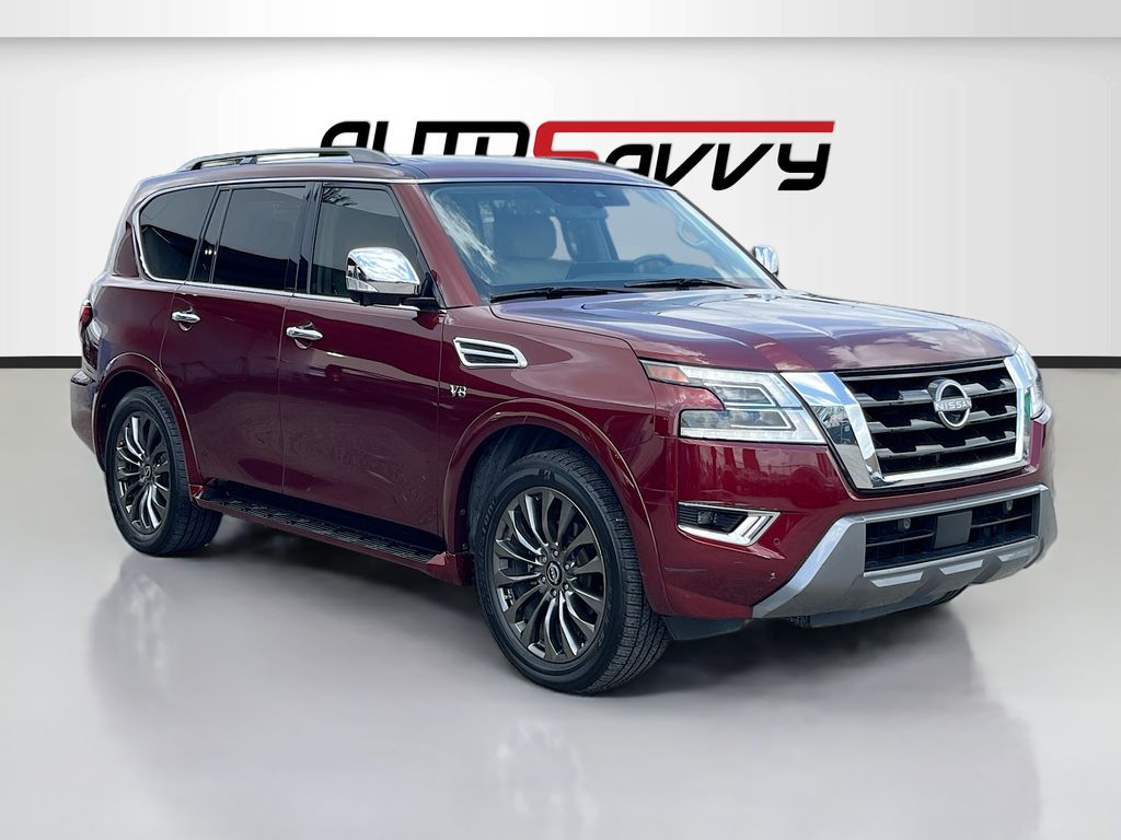 2021 Nissan Armada Platinum Red at Joe Myers Mazda Kia