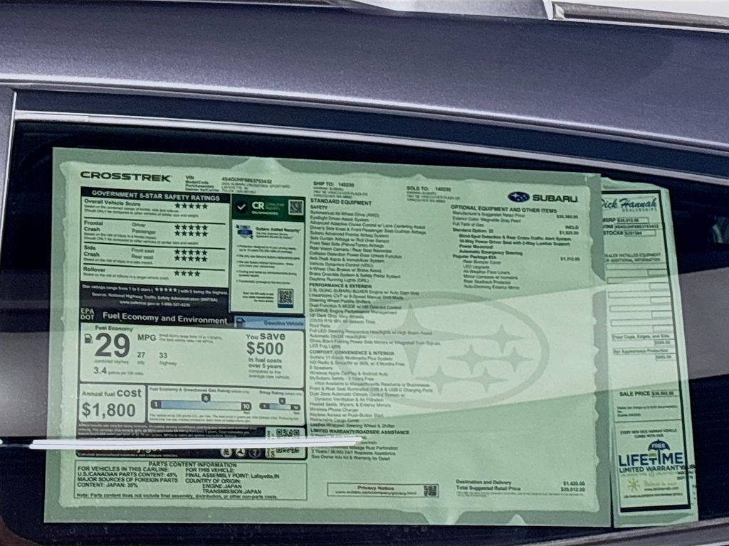 2025 Subaru Crosstrek Sport