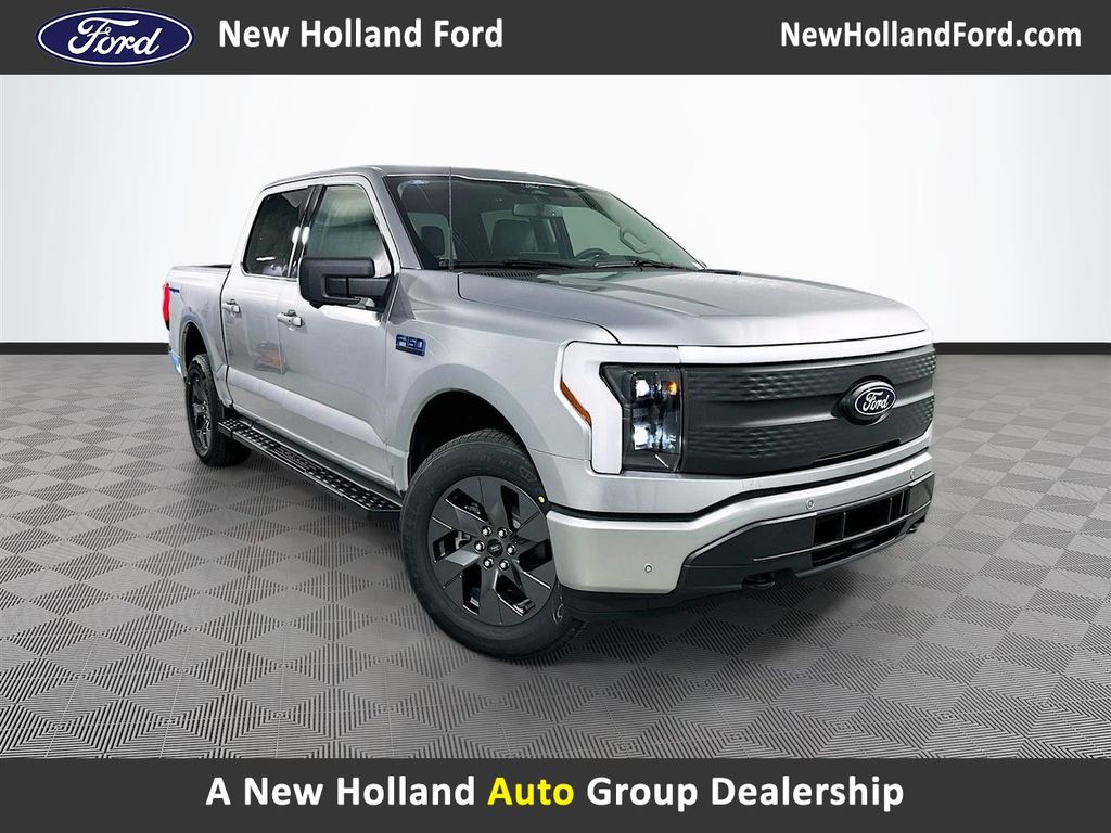 Silver Metallic 2025 Ford F-150 Lightning Flash SuperCrew AWD Pickup Truck All-Wheel Drive Automatic