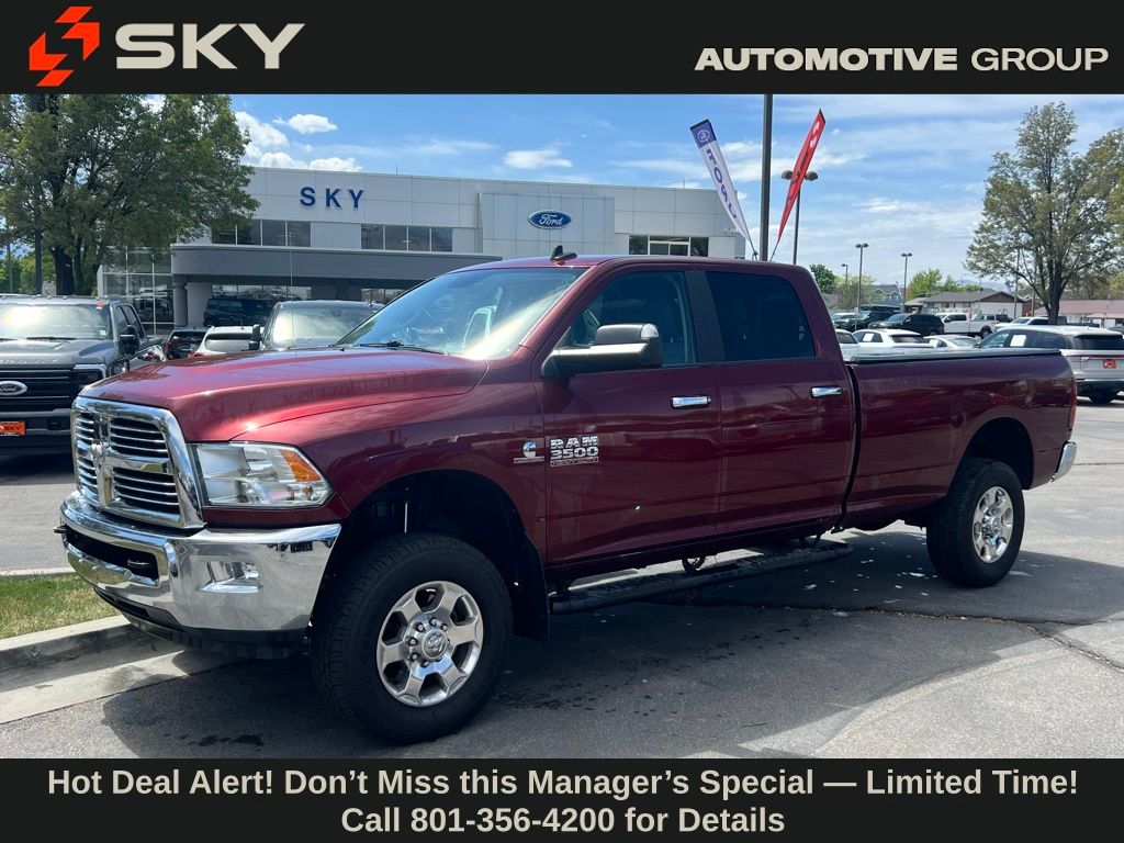 Delmonico Red Pearlcoat 2018 RAM 3500 Big Horn Crew Cab LB 4WD Pickup Truck Four-Wheel Drive 6-Speed Automatic