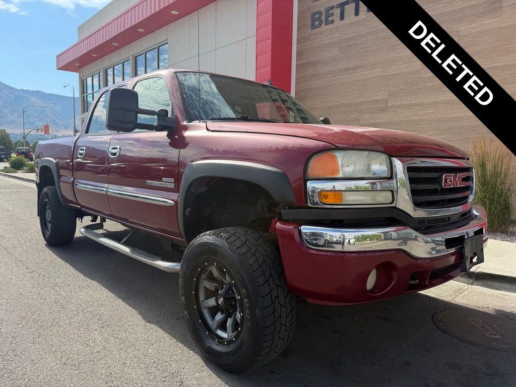 Sport Red Metallic 2006 GMC Sierra 2500HD Pickup Truck Four-Wheel Drive 6-Speed Automatic
