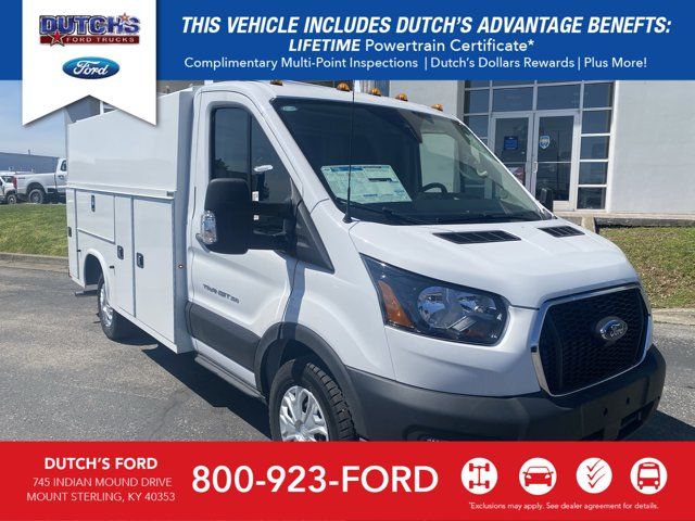 Oxford White 2024 Ford Transit Chassis 350 156 Cutaway RWD Van Rear-Wheel Drive