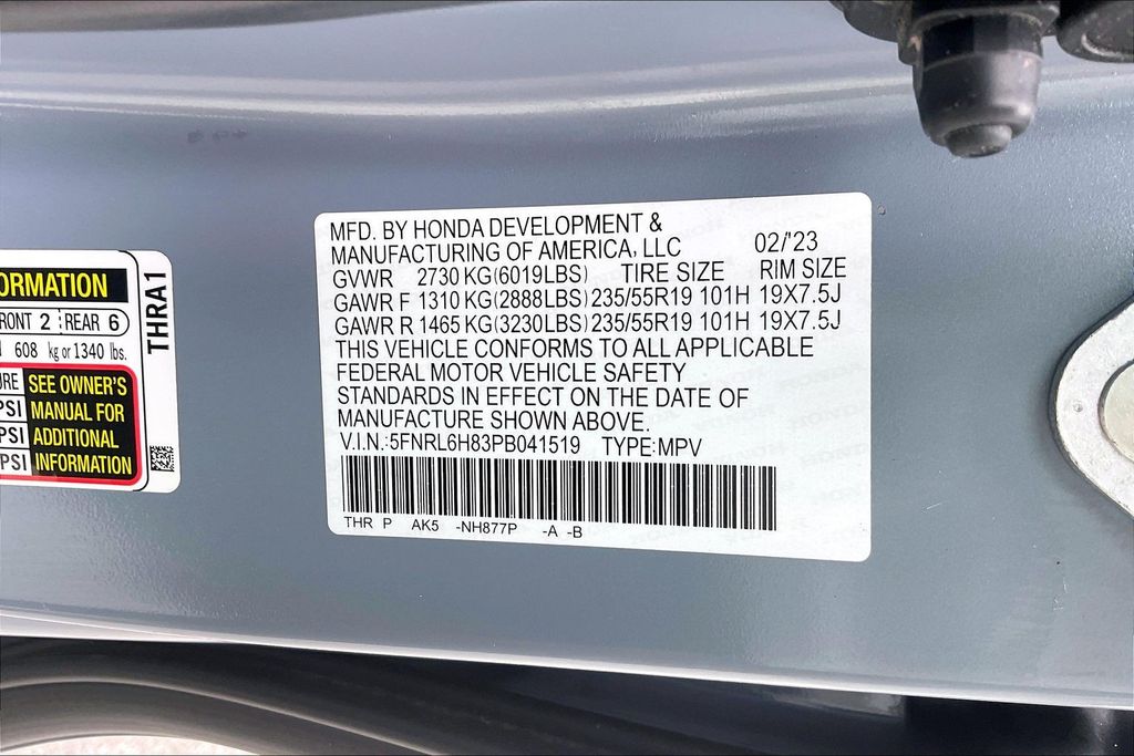 Used 2023 Honda Odyssey Van
