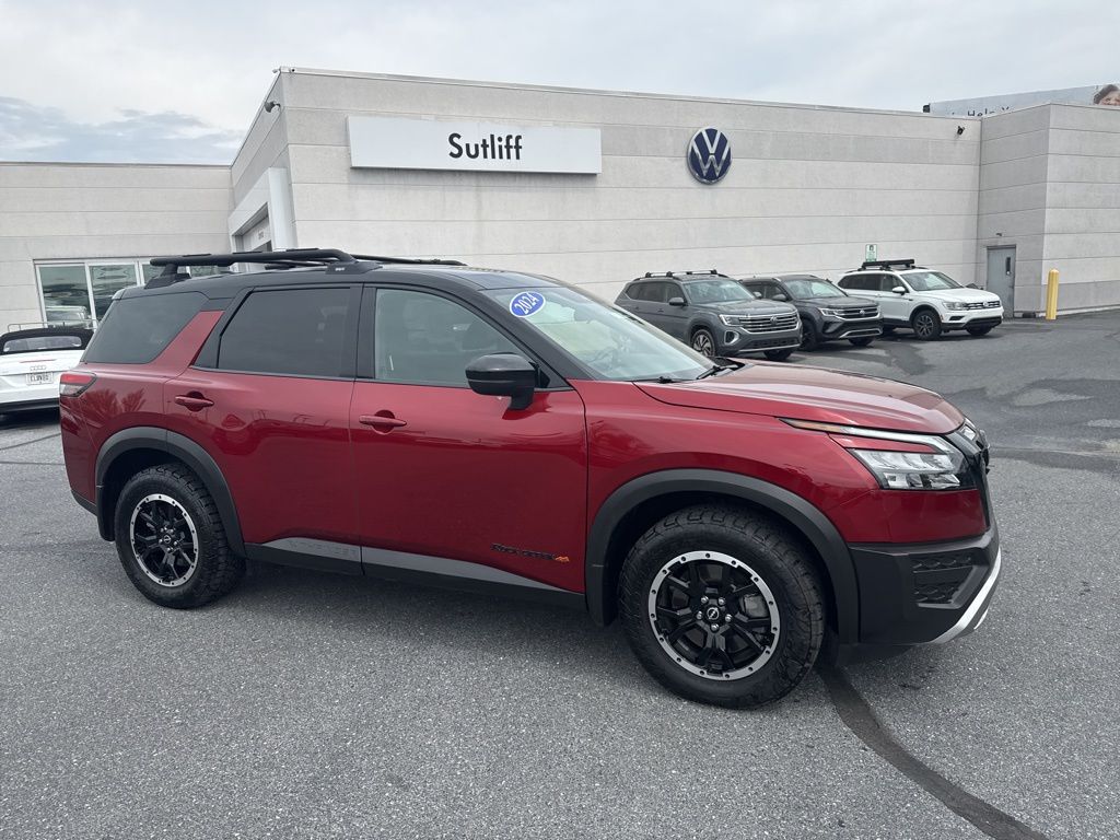 2024 Nissan Pathfinder Rock Creek Red at South Hills Kia