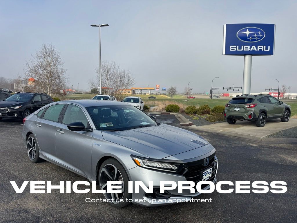 Lunar Silver Metallic 2022 Honda Accord Hybrid Sport FWD Sedan Front-Wheel Drive Continuously Variable Transmission