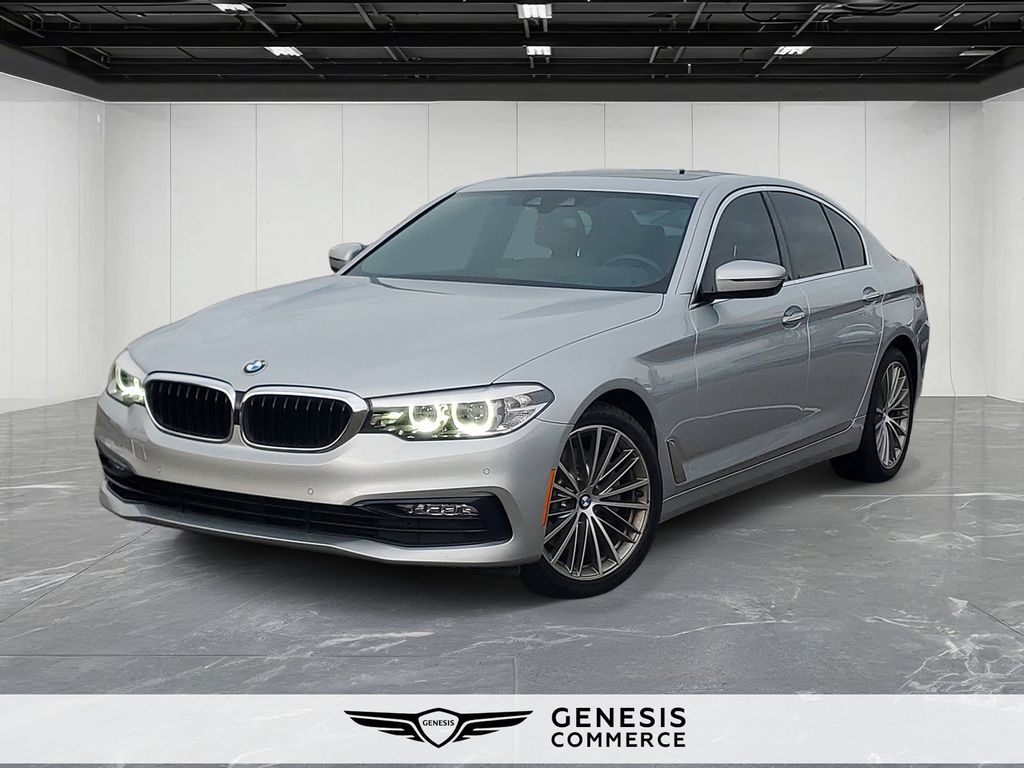 Glacier Silver Metallic 2018 BMW 5 Series Sedan All-Wheel Drive 8-Speed Automatic