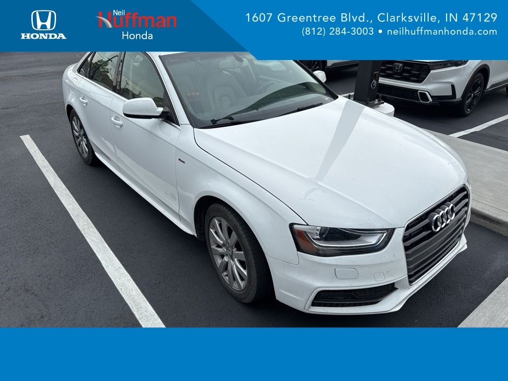 Glacier White Metallic 2015 Audi A4 2.0T quattro Premium AWD Sedan All-Wheel Drive 8-Speed Automatic