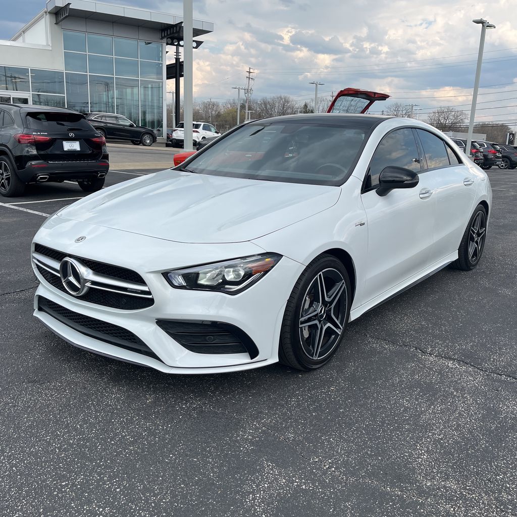 White 2021 Mercedes-Benz CLA AMG CLA 35 4MATIC Coupe All-Wheel Drive 7-Speed Automatic