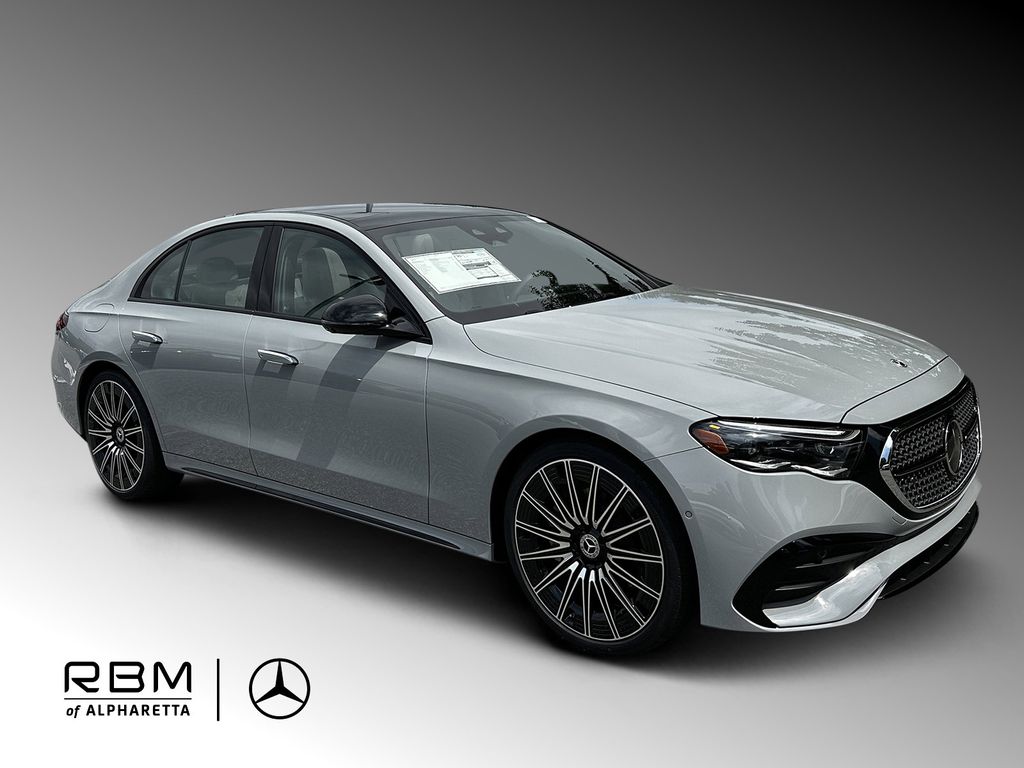 Gray (MANUFAKTUR Alpine Grey) 2026 Mercedes-Benz E-Class E 450 4MATIC Sedan All-Wheel Drive 9-Speed Automatic