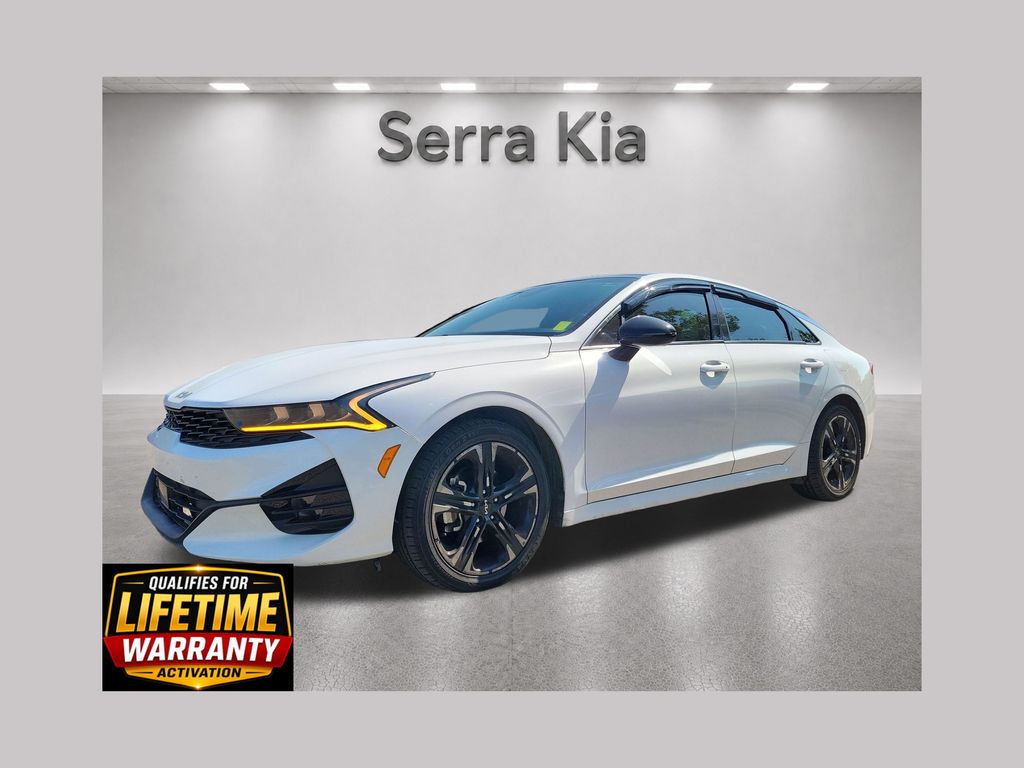 Glacial White Pearl 2024 Kia K5 Sedan Front-Wheel Drive 8-Speed Automatic
