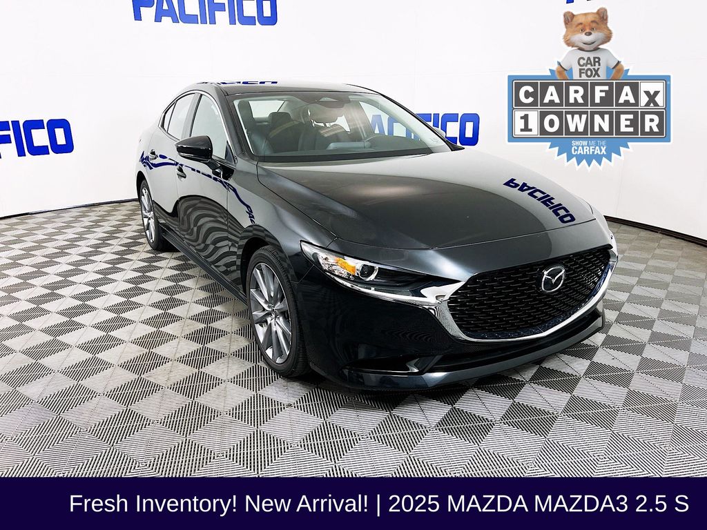 Jet Black Mica 2025 Mazda MAZDA3 2.5 S Preferred Sedan FWD Sedan Front-Wheel Drive 6-Speed Automatic
