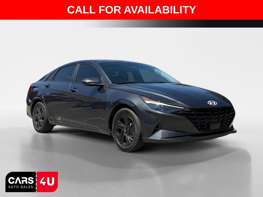 Portofino Gray 2021 Hyundai Elantra Sedan Front-Wheel Drive Continuously Variable Transmission