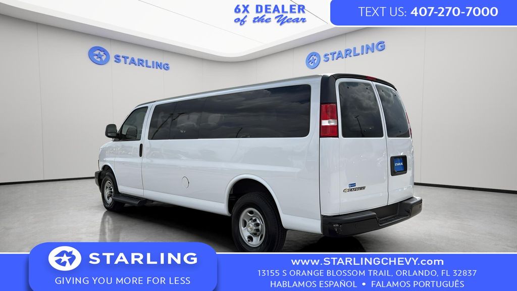 Summit White 2023 Chevrolet Express 3500 LS Extended RWD Van Rear-Wheel Drive 8-Speed Automatic Overdrive