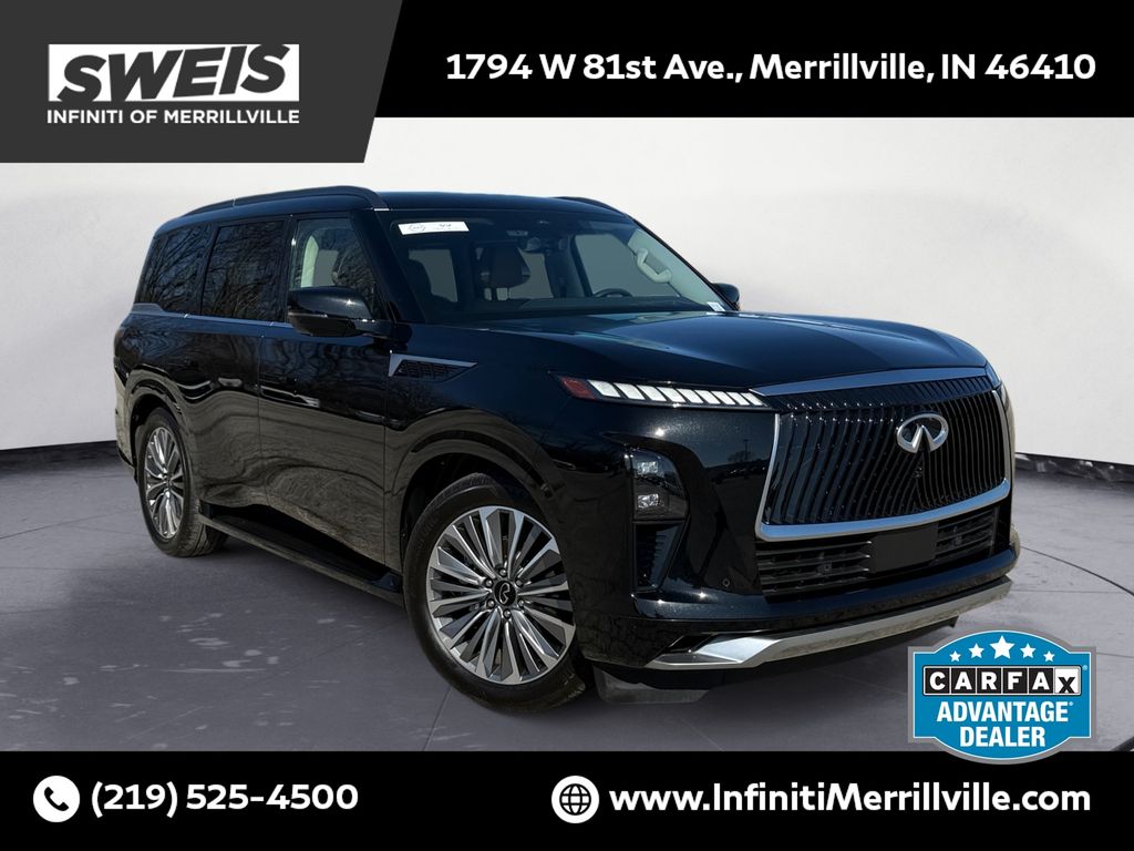 Mineral Black 2025 INFINITI QX80 Sensory 4WD SUV / Crossover All-Wheel Drive 9-Speed Automatic