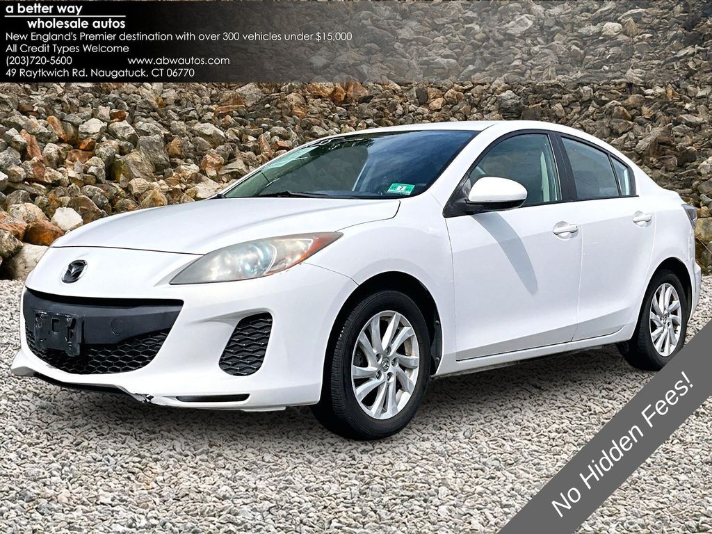 Crystal White Pearl Mica 2012 Mazda MAZDA3 Sedan Front-Wheel Drive 6-Speed Automatic