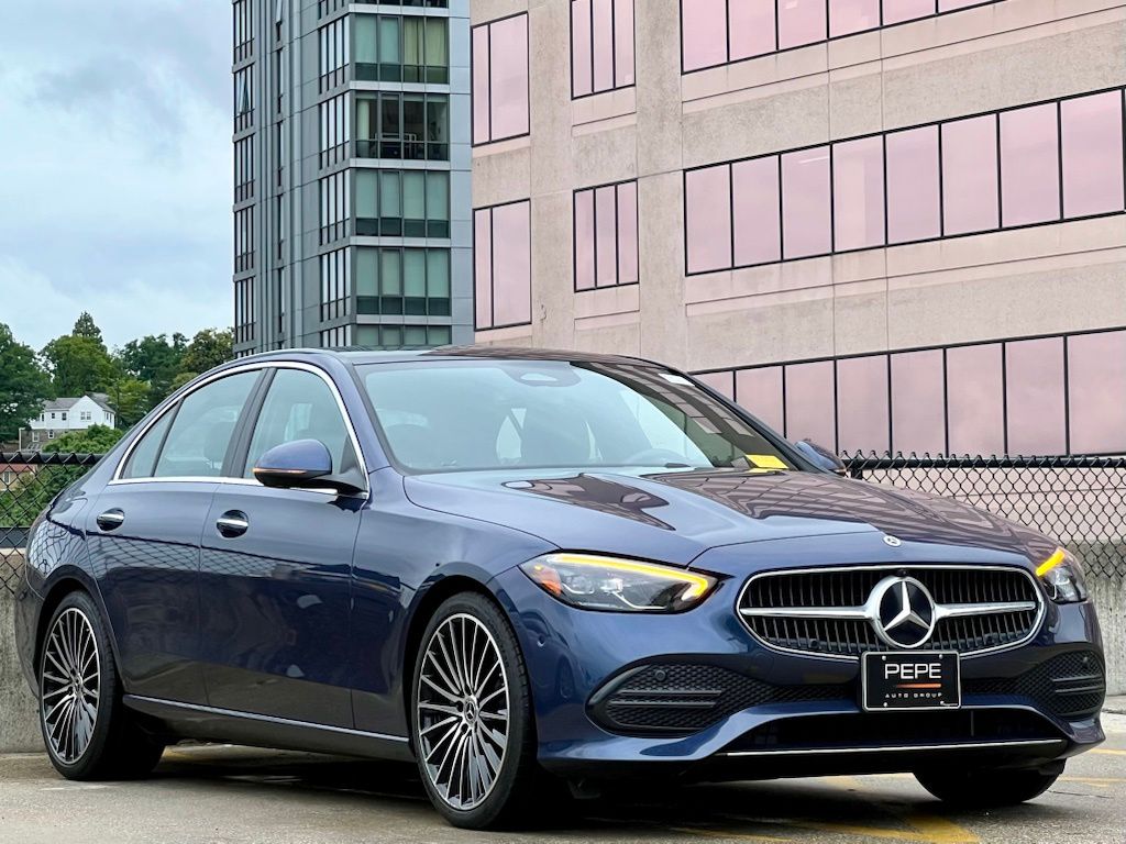 Twilight Blue Metallic 2026 Mercedes-Benz C-Class Sedan All-Wheel Drive 9-Speed Automatic