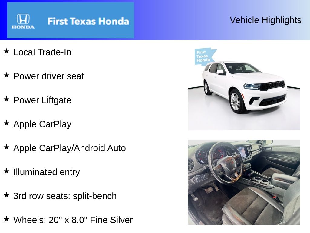 Used Car 2022 Dodge Durango  Gt Plus For Sale Under $30,000 In Austin, Texas