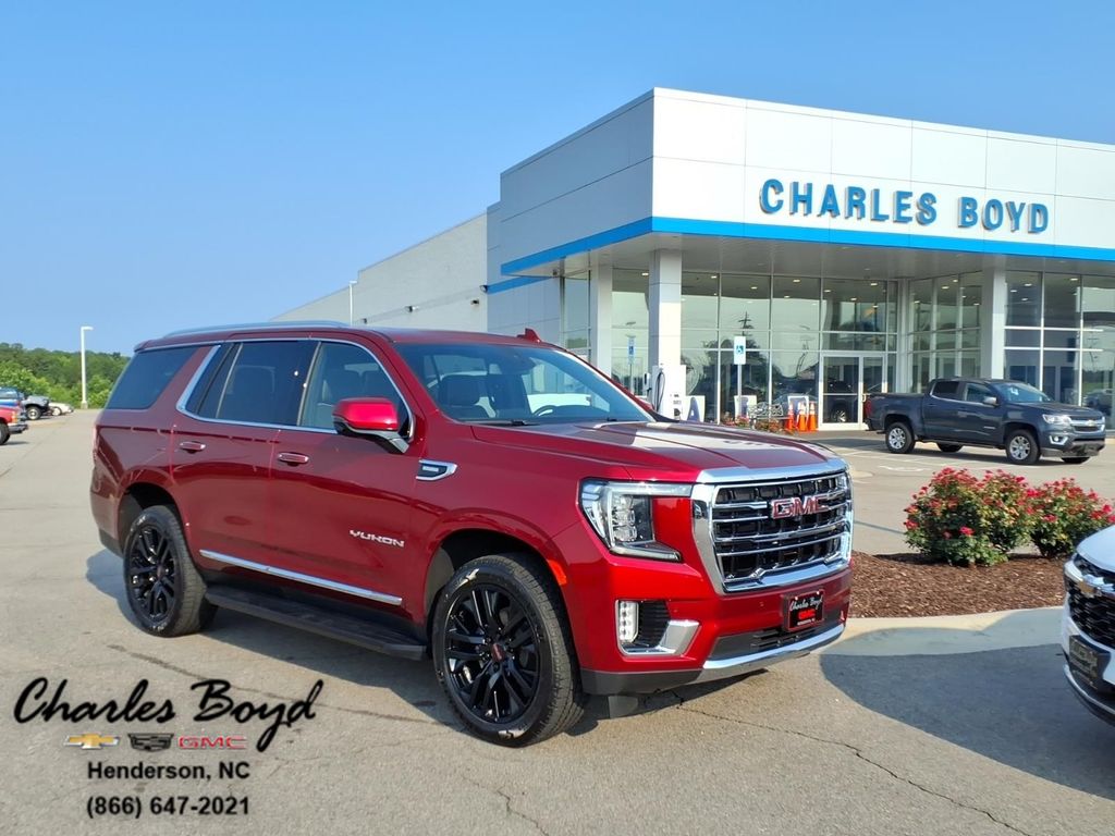 Volcanic Red Tintcoat 2023 GMC Yukon SUV / Crossover Four-Wheel Drive