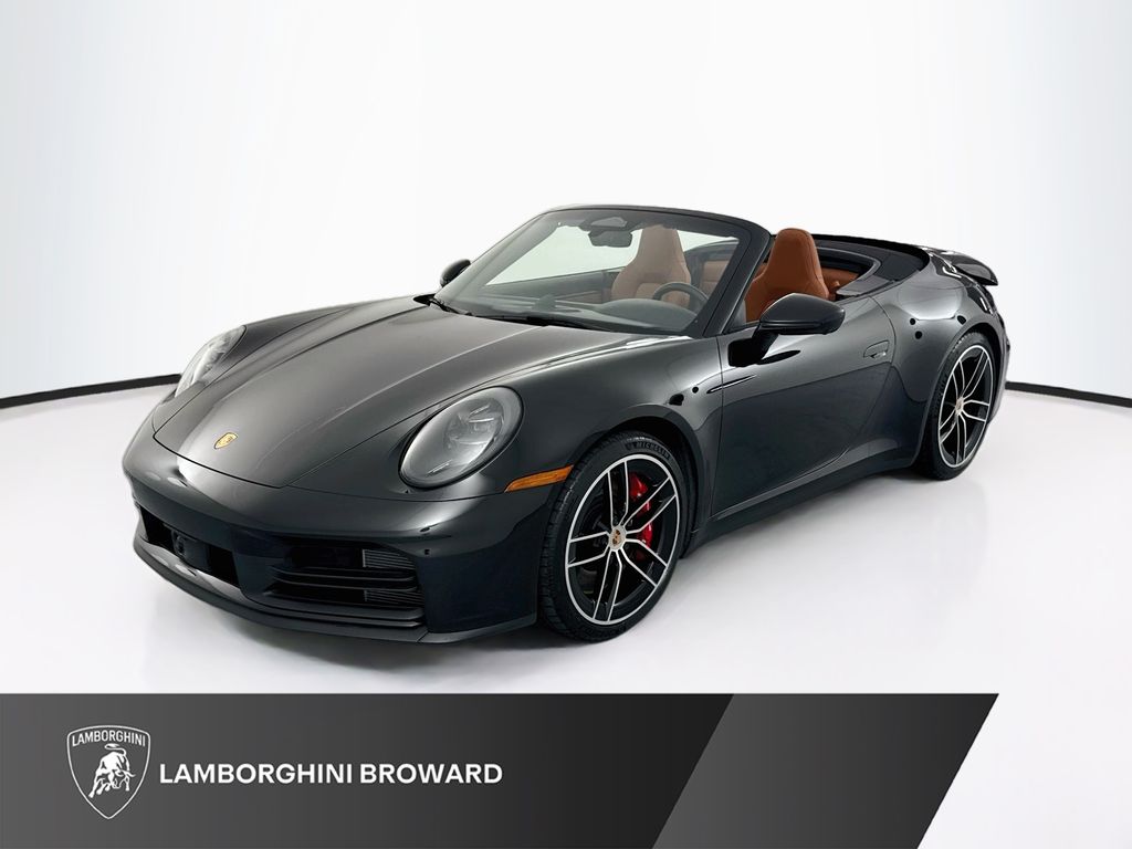 Jet Black Metallic 2026 Porsche 911 Convertible Rear-Wheel Drive 8-Speed Automatic