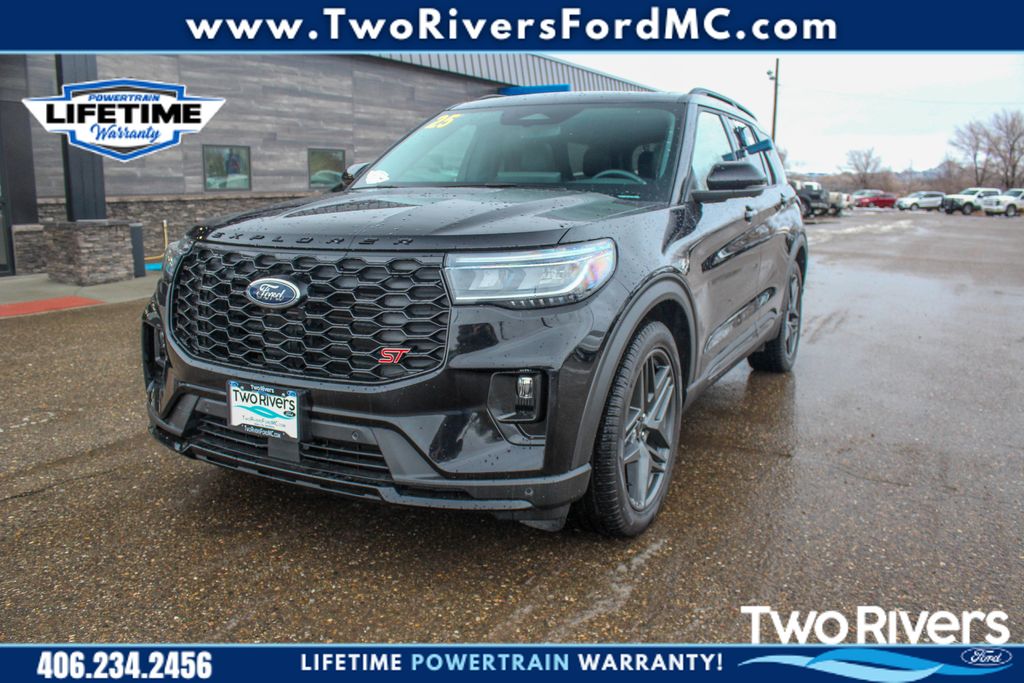 Agate Black Metallic 2025 Ford Explorer SUV / Crossover All-Wheel Drive Automatic