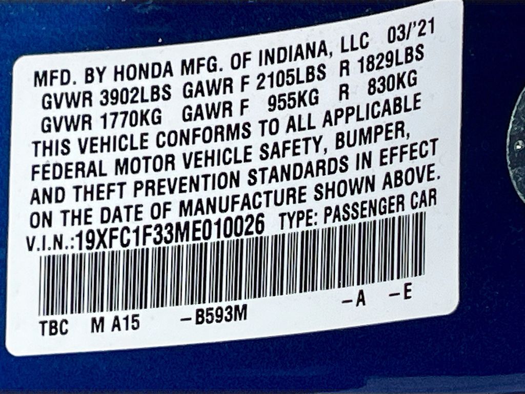 Used 2021 Black Metallic Honda EX image 31