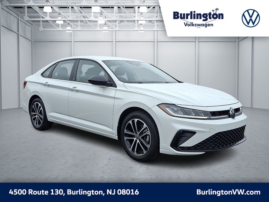 Pure White 2025 Volkswagen Jetta Sedan Front-Wheel Drive 8-Speed Automatic