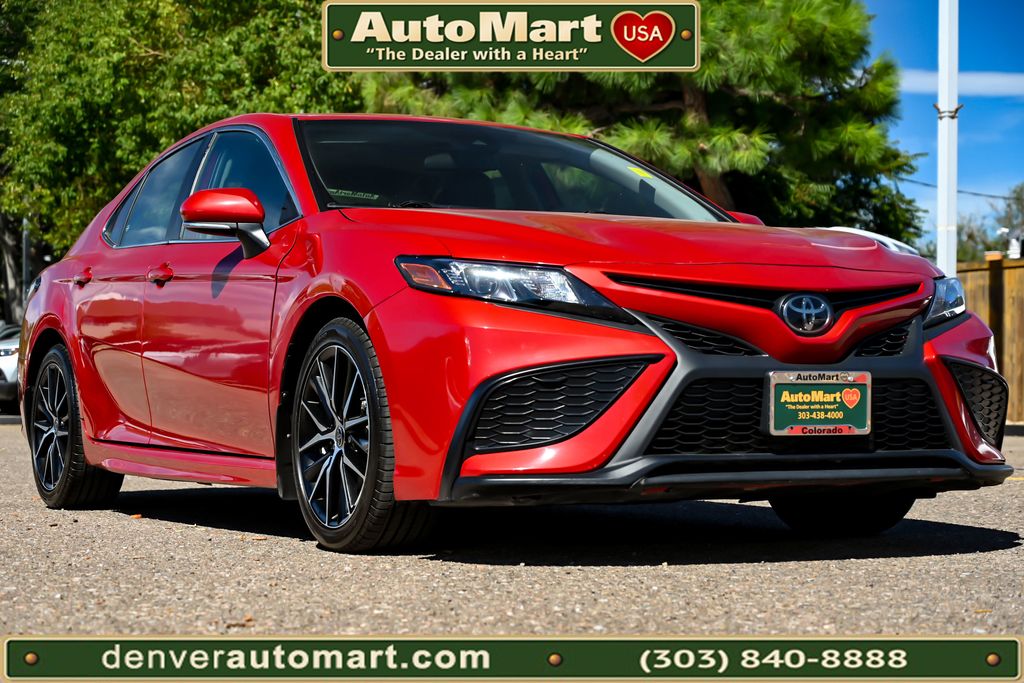 Red 2022 Toyota Camry Sedan All-Wheel Drive 8-Speed Automatic