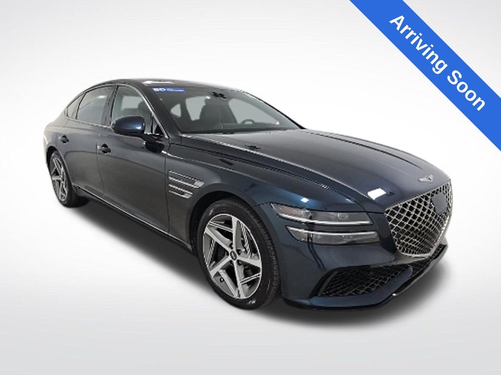 Tasman Blue 2023 Genesis G80 3.5T Sport AWD Sedan All-Wheel Drive 8-Speed Automatic