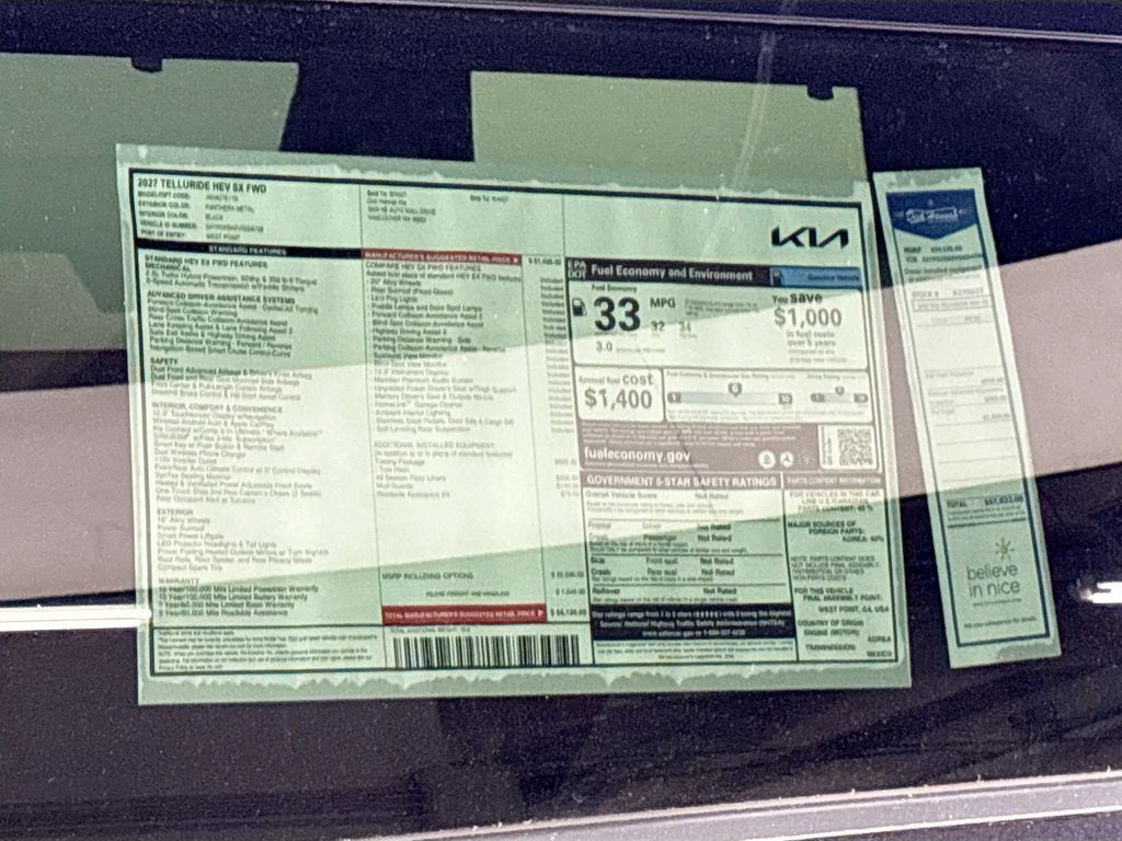 2027 Kia Telluride Hybrid SX