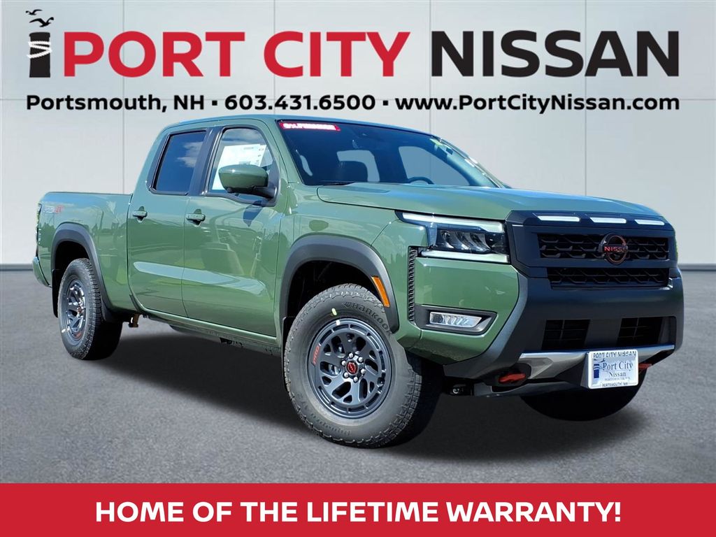Tactical Green Metallic 2026 Nissan Frontier Pickup Truck Four-Wheel Drive 9-Speed Automatic Overdrive