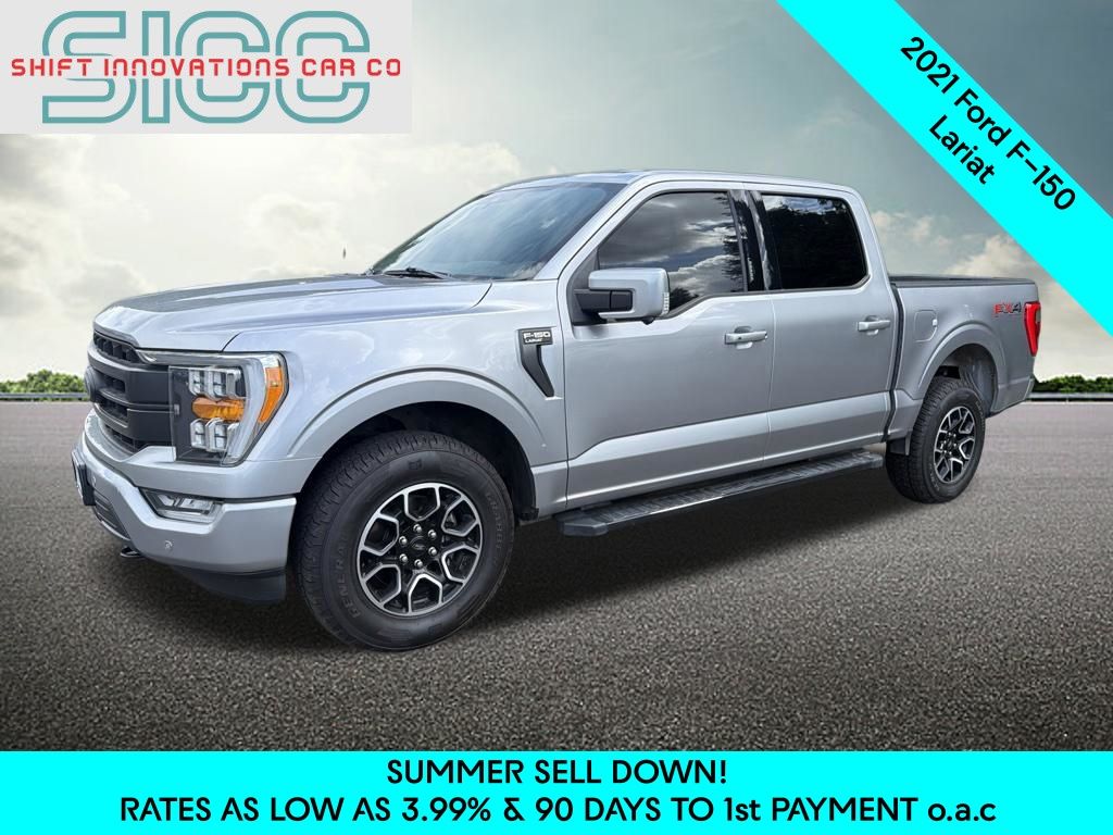 Silver Metallic 2021 Ford F-150 Pickup Truck Four-Wheel Drive Automatic