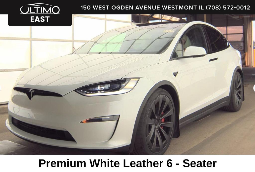 Pearl White Multi-Coat 2025 Tesla Model X Plaid AWD SUV / Crossover All-Wheel Drive 1-Speed Automatic