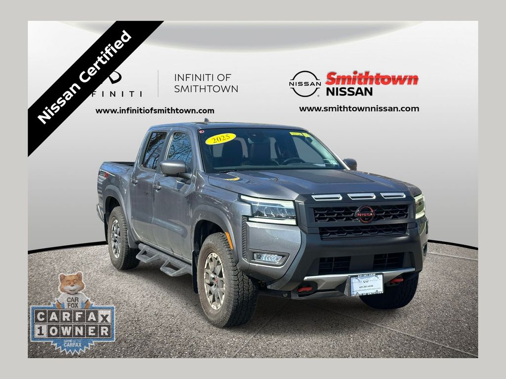 Gray (Gun Metallic) 2025 Nissan Frontier PRO-4X Crew Cab 4WD Pickup Truck Four-Wheel Drive 9-Speed Automatic Overdrive
