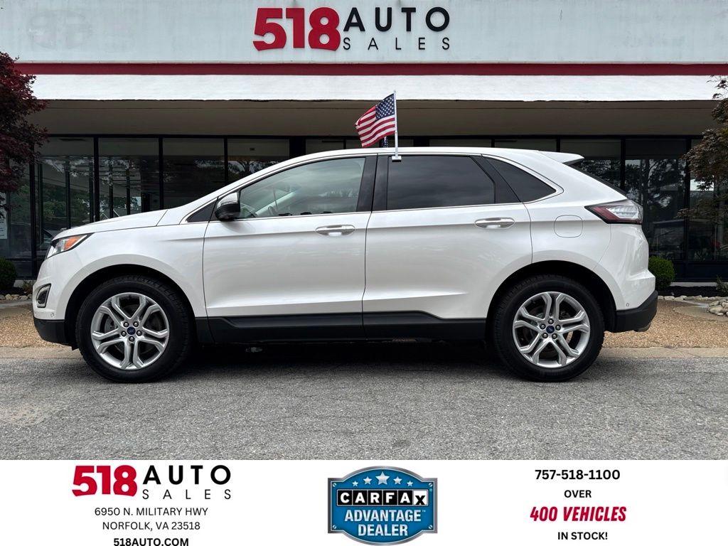 White Platinum Metallic Tri-Coat 2018 Ford Edge SUV / Crossover All-Wheel Drive 6-Speed Automatic