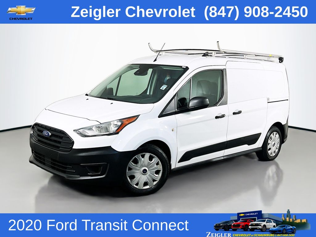 Frozen White 2020 Ford Transit Connect Cargo XL LWB FWD with Rear Cargo Doors Van Front-Wheel Drive 8-Speed Automatic